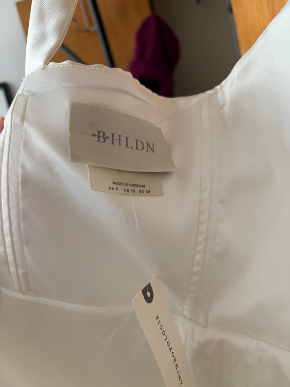 BHLDN Sleeveless Square-Neck Taffeta A-Line Mini Dress - Picture 8 of 9